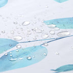 90 Inch Fabric Shower Curtain, Blue Watercolor Eucalyptus Leaves Shower Curtain for Bathroom, 72" W x 90" H