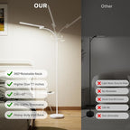 Honeywell LED Floor Lamp, F4 Sunturalux™ Gooseneck Floor Lamps for Living Room, Super Bright Stepless Dimmable Tall Standing Lamp, Modern Eye-Caring Reading Floor Lamp for Bedroom Office Study