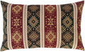 Kilim Throw Pillow Covers Burgundy Red and Green - 14 x 24 Inches Decorative Lumbar Pillows, Boho Room Decor for Couch, Bohemian Outdoor Case for Farmhouse, Southwestern Shams, Sofa