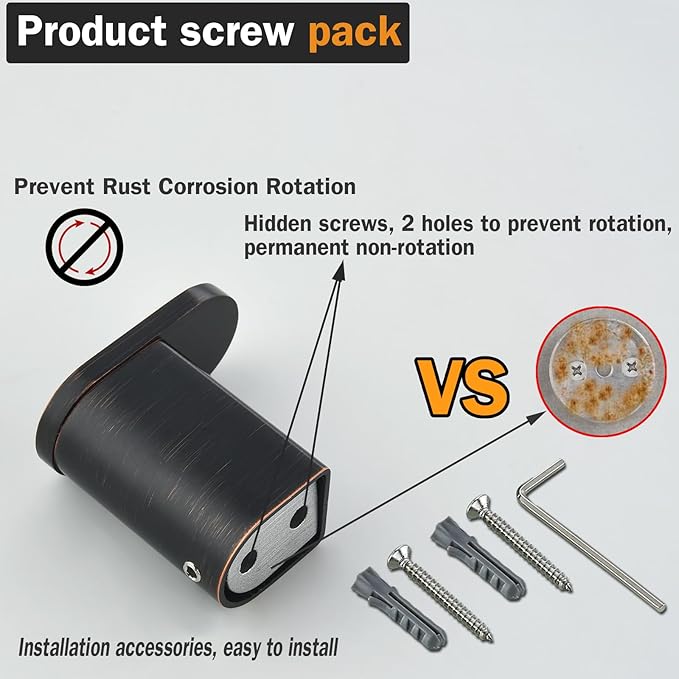 RANDOM Towel Hooks for Bathrooms Oil Rubbed Bronze Coat Hook Wall Mount Shower Hooks,Heavy Duty Robe Hook Stainless Steel Towel Holder,2 Packs.96026-8-ORB