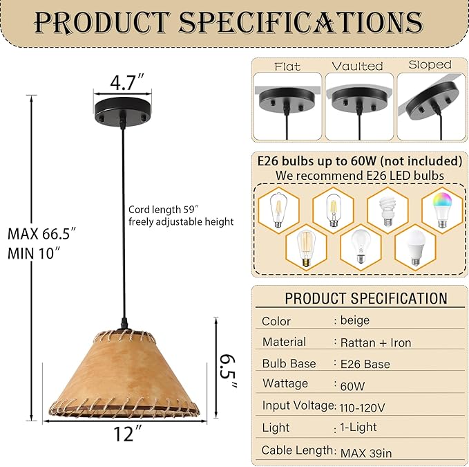 3 Pack Farmhouse Style Industrial Pendant Light,Empire Shape Chandelier,Kitchen Island Vintage Barn Hanging Pendant Lighting,Hanging Lighting Fixture Over Sink for Dining Room
