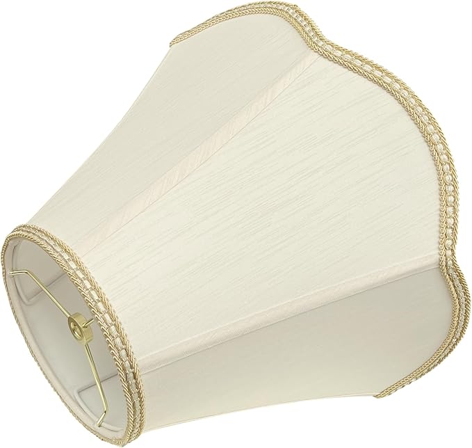 Tootoo Star Brown Large Drum Lamp Shade for Chandeliers Floor Light and Table Lamp,12x16x11" Spider,Fabric Natural Linen Hand Crafted (Beiges)