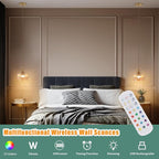 Battery Operated Pendant Light 5000mAh Rechargeable Chandelier with Remote Control Wireless Adjustable Hanging Amber Striped Light for Kitchen Island Dining Room Hallway, 2 Pack