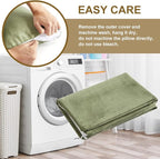 Ivellow Memory Foam Travel Pillow Compressible Camping Pillow for Sleeping Shredded Memory Foam Pillow Compact Firm Supportive Travel Pillow for Adults Kids Outdoor Hiking Essential Gear Green-M