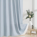 3D Embossed Pattern Shower Curtain, Simple and Chic Pattern Vintage Curtain for Bathroom, Waterproof Fabric Shower Curtains with Hooks, 72 W x 72 H, Fogblue