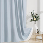 3D Embossed Pattern Shower Curtain, Simple and Chic Pattern Vintage Curtain for Bathroom, Waterproof Fabric Shower Curtains with Hooks, 72 W x 72 H, Fogblue