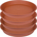 4 Pack of 18 19 inch Plant Saucer, Deep Heavy Duty Plastic Saucer 18" Round, Plant Tray for Pots, Plant Saucers for Indoors, Plant Trays for Planter 17-20" (19 inch, Terracotta)