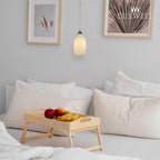Pendant Lighting, Modern White Fishline Handblown Glass, Oval Art Shade Hanging Light, Brushed Nickel Hardware for Kitchen, Dining Room, Foyer Decor 4.7" Shade (1 Pack)