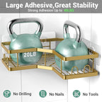 Corner Shower Caddy Bathroom Organizer: Adhesive Shower Rack Bathtub Shelves - 3Pack No Drilling Shower Shelf - Stainless Steel Organizer