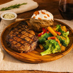Acacia Wooden Plates – Set of 4, 10” Round Dinner Plates, Rustic Handcrafted Tableware for Charcuterie, BBQ, Farmhouse Dining, or Gift