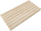 Natural Travertine Marble Tray for Bathroom Countertop Organizer,Vanity Decorative Stone Tray for Candles, Perfume, Jewelry Dish Ring Tray (Beige)
