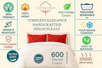 COTTON STICH Pinch Pleated Standard Pillow Shams Set of 2 Red 600 Thread Count Super Soft Red Pinch Pillow Shams Standard 20" x 26" Size 100% Egyptian Cotton Decorative Pillow Covers Set