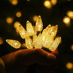 TW SHINE C6 Christmas String Lights, 200 LED 66 FT Christmas Lights Outdoor with 8 Modes Timer, Waterproof Connectable for Indoor Yard Xmas Tree House Christmas Decorations (Warm White)