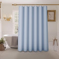Inhousolu Fabric Shower Curtain Waffle Weave, Fog Blue 230 GSM Heavy Duty, Weighted Hem, 8 Metal Hooks, Water Repellent, Machine Washable, Hotel Spa Luxury Bath Curtain Set, 36 x 72 Inch