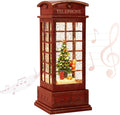 Christmas Snow Globe Lantern Christmas Decorations, Xmas Gifts Christma Vintage Home Decor Indoor,Sparkling with Music 6H Timer, Holiday Party Gifts (Snow Globe Tree)