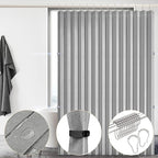 South to East Waterproof Shower Curtain, Heavy Duty Magnetic Folding Linen Shower Curtain, Non-Toxic, 72x80 Magnetic Fabric Bathroom Curtain Sets, Grey