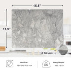 Koville Natural Marble Cutting Board for Kitchen Countertop, 16" x 12" Rectangular Marble Cutting Board Pastry Boards Cheese Boards for Home Decor, Resistant Stone Charcuterie Board Chopping Slab