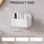 2pc Clear Wall Mount Organizer, Adhesive Cabinet Door Organizer,Self Adhesive Organizer for Wall,Shower Caddy No Drilling Hang Walls for Bathroom, Kitchen, Living Room