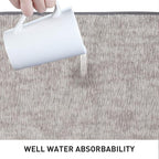 Bath Mats 30x20 Non-Slip Absorbent Bathroom Rug, Quick Dry Machine Washable Shower Tub Mat with Rubber Backing, Soft Floor Carpet for Bathroom Decor Bark Light Gray