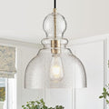 Gold Pendant Lights Kitchen Island, Large Gold Sand Glass Pendant Lighting Over Table 10inch Modern Brass Ceiling Island Light for Kitchen Sink Hallway Entrance