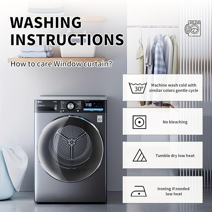 Muuyi Teal Watercolor Floral Shower Curtain,No Hook Shower Curtain,Polyester Shower Curtains with Snap in Fabric,Sheer Top Window for Bathroom Decor,Waterproof & Washable,72W x 75L Inch