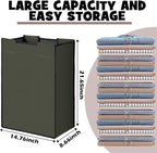 Bonuci 5 Pcs Laundry Sorter Replacement Bags Hamper Cart Removable Replacement Laundry Storage Organizer Bag Hamper Liner, No Hooks 14.76 x 8.66 x 21.65 Inch (Brown,Gray,Beige,Black,Green)