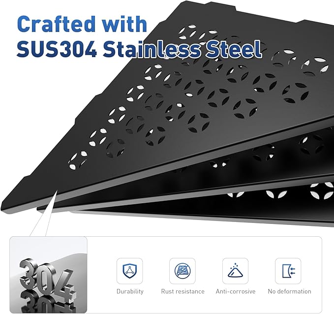 Corner Shower Shelf 10" Slot Design Recessed Shower Shelves for Tiled Wall, 304 Stainless Steel Corner Shelves for Bathroom Organizer, Matte Black 2 Pack (Star)