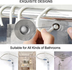 Lnond 4Pcs Bathroom Shower Curtain Sets with Rugs,Blue Grey Abstract Bathroom Sets with Shower Curtain and Rugs and Accessories