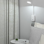 Touch Dimmable LED Bedside Wall Mounted Reading Lamp for Bedroom Nightstand, 4 Brightness Levels (100%- 70%- 35%- 15%), 120° Wide Angle Neutral White Lighting, with 5V2A USB Output Port