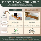 Superior Bathtub Table Tray for Small Tubs - Adjustable Bath Tub Tray Wood - Sustainable Minimalist Teak Bathtub Shelf Across Tub - Anti-Slip Bathroom Accessories Holders for Tub 29" in.