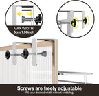 Orimade Adjustable Hanging Over the Shower Door Caddy,Bathroom Organizer Shelf Storage with 4 Hooks for Razor,No Drilling Rustproof Shower Rack Basket, 4 Tier, Silver