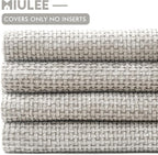 MIULEE Pack of 4 Couch Throw Pillow Covers 18x18 Inch Light Gray Soft Decorative Polyester Pillow Covers Farmhouse Accent Cushion Covers for Boho Home Decor Sofa Bedroom Living Room