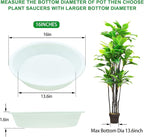 TITE 3 Pack Plant Saucer Heavy Duty Sturdy Drip Trays for Indoor and Outdoor (16 Inch, White)