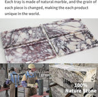 100% Natural Luxury Calaccata Viola Marble Small Hand Towel Tray Holder Organizer, Makeup Bathroom Holder