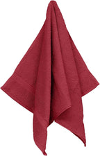 Luxury Hotel & Spa Quality, Quick Dry 100% Turkish Cotton 700 GSM, Eco Friendly Towel, for Bathroom, Gymand Kitchen Dobby Border Soft Hand Towel Set 16 X 30, Cranberry, Hand Towels - Set of 6