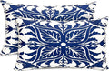 Decorative Throw Pillow Covers Set of 2 Blue Pillow Covers 12x20 inch Short Plush Floral Flower Throw Pillows,Farmhouse Cushion Covers Outdoor Pillow Covers for Couch Sofa Bed Living Room