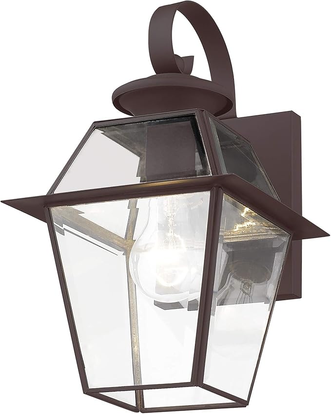 Livex Lighting 2181-07 Westover 1-Light Outdoor Wall Lantern, Bronze