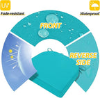 AAAAAcessories Outdoor Seat Cushions for Chairs, Waterproof, Fade-Resistant Patio Furniture Replacement Cushions, 17" x 16" x 2", Set of 4, Turquoise