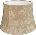 Tootoo Star Brown Large Drum Lamp Shade for Chandeliers Floor Light and Table Lamp,12x16x11" Spider,Fabric Natural Linen Hand Crafted (leather)