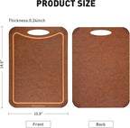 Cutting Board with Non-Slip Feet and Juice Groove for Kitchen, Wood Fiber Composite, 14.6-Inch by 10.8-Inch, Brown