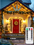 100 LED Fairy Lights Battery Operated with Remote, 33FT Waterproof Twinkle Lights with Timer & 8 Modes, Fairy String Lights Outdoor Indoor for Bedroom Classroom DIY Christmas Decor (Warm White)