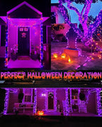 Smart Color Changing Halloween Lights, 206FT 600LED App Control RGB LED String Light with Remote & Timer, Music Sync Multiple Modes Twinkle Christmas Tree Light Waterproof Halloween Decorations