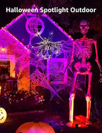 SUNVIE 24 Pack Halloween RGBW Low Voltage Landscape Lights 12W LED Color Changing Landscape Lighting with Remote Control and Wire Connectors, AC/DC 12V-24V Waterproof Outdoor Spotlight for Yard Garden