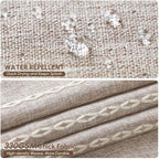 WELTRXE Boho Shower Curtain with Tassel Modern Farmhouse Shower Curtain Set, Rustic Bathroom Decor, Heavy Duty Fabric Water Repellent with Hook, Taupe, 72x72 Inches