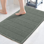H.VERSAILTEX Upgraded Waffle Bath Mat Super Absorbent Non Slip Bath Rugs for Bathroom Floor Machine Washable Dry Fast Bathroom Rugs for Beside Tub, 24" x 36", Lichen