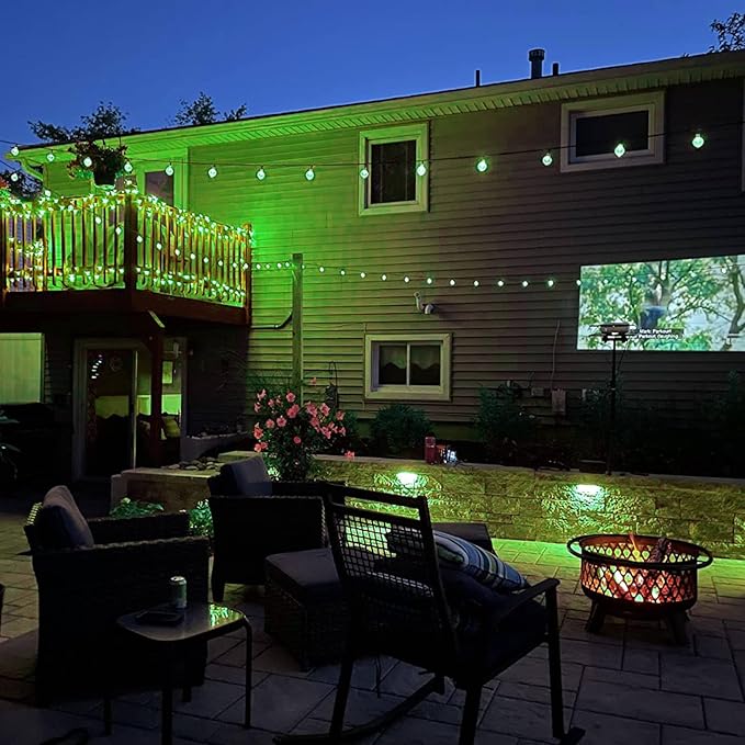 LORRYTE 2-Pack 100 LED Green Solar Christmas Lights Outdoor - 64FT Crystal Globe Waterproof Solar String Lights with 8 Lighting Modes for Christmas Decorations, Garden, Patio, Party, Porch