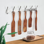Wall Hooks Heavy Duty, 23 Inch Coat Rack Wall Mount with 8 Hooks, Silver Wall Hooks Hangers for Entryway, Bathroom - for Hanging Backpack, Bag, Coat, Purse, Hat, Towel, Clothes,2 Packs
