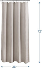 AmazerBath Waffle Shower Curtain Khaki, Stall Shower Curtain Tan, Hotel Quality Fabric Bathroom Shower Curtains, Heavy Duty 240GSM, 36 x 72 Inches
