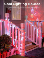 Brightown Solar Operated C6 Strawberry String Lights, 22.64ft 50 LEDs Red White LED Christmas Fairy Lights, Solar Christmas Lights Outdoor, Christmas Decorations for Christmas Tree, Garden Decor