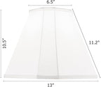 GO&SO Set of 2 Off White Fabric Lampshade Bell Lamp Shades,6.5"Top x 13"Bottom x 10.5''Height, Traditional Linen Lamp Shade for Table & Floor Lamps -Hand Crafted -Spider Fitter -Medium Decor Shades